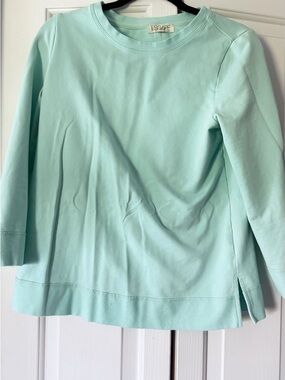 Escape Women's Mint Green Long Sleeve Crewneck Top